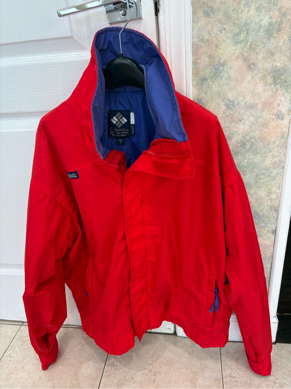 Columbia Red Men's Waterproof windbreaker jacket